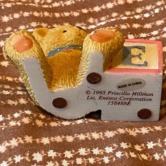 Vintage 1995 Priscilla Hillman E Alphabet Bear Cherished Teddies - Picture 3 of 4